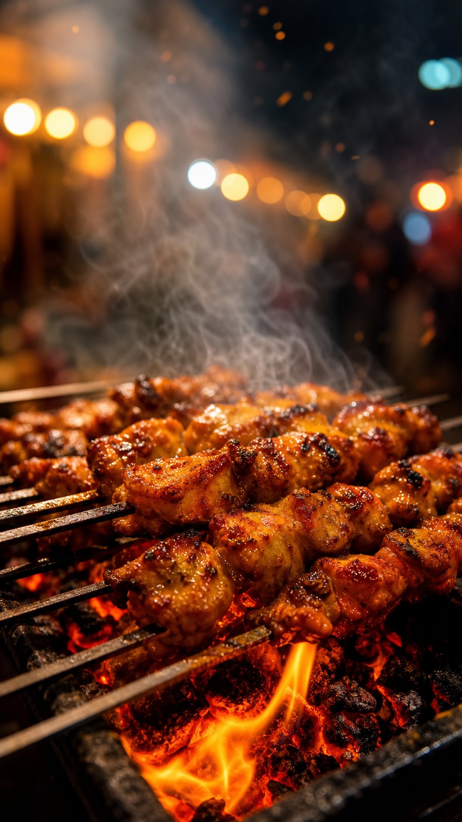 Brochettes du marché de nuit